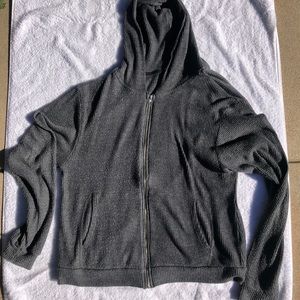 Gray Brandy Melville Zip Up Hoodie